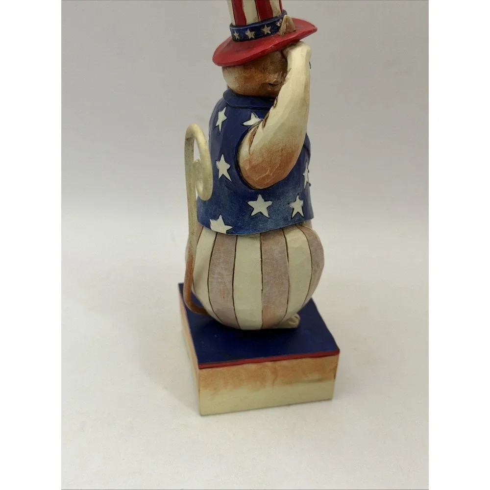 Jim Shore Heartwood Creek Resin Cat Figurine Stars and Stripes Patriotic